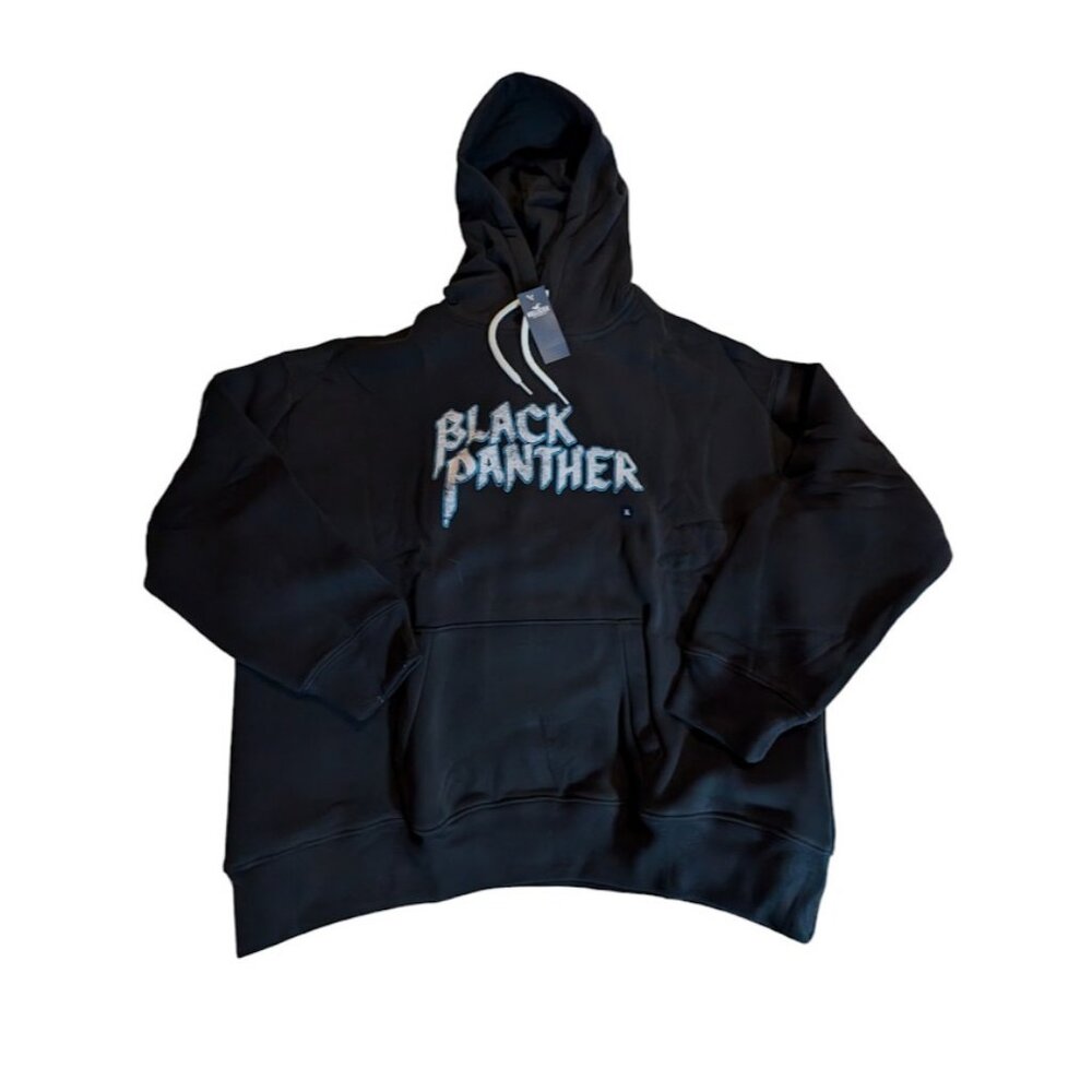 Hollister Cali x Marvel Black Panther Men's XL Black Oversized Fit Hoodie New